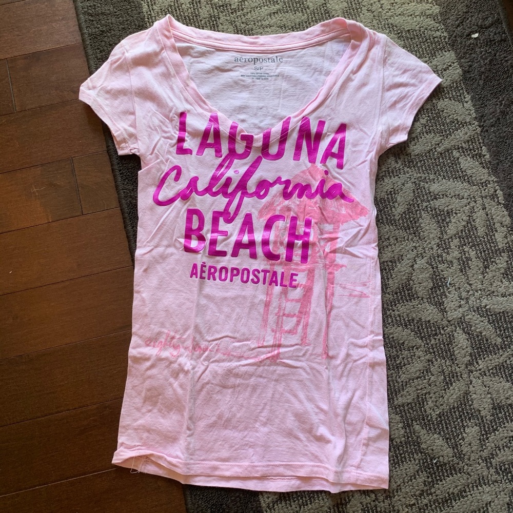 3/$15 Aeropostale (aero) short sleeve top pink